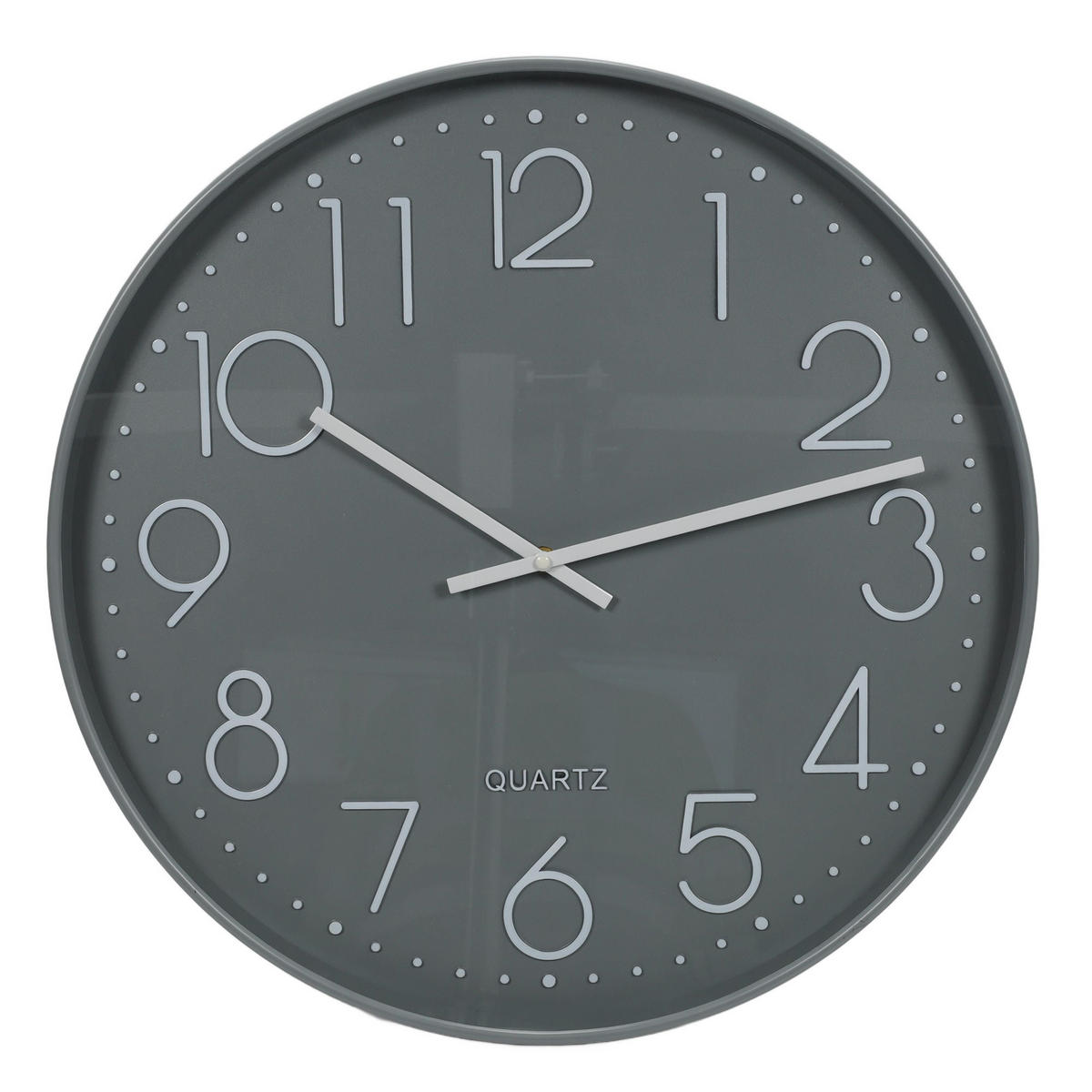 WANDUHR mit gut lesbarem Zifferblatt 53/5/53 cm - Grau, Kunststoff (5/53/53cm) - Home Styling Collection