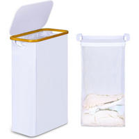 WÄSCHEKORB mit Deckel 60L Weiß - Weiß, Naturmaterialien (66/41/22cm)