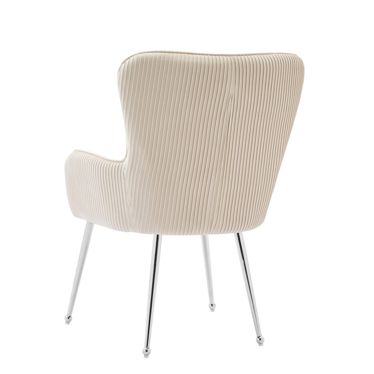 ESSZIMMERSTUHL 2er-Set Beige aus Samt mit Armlehnen - Beige, Textil (57/83/23cm)