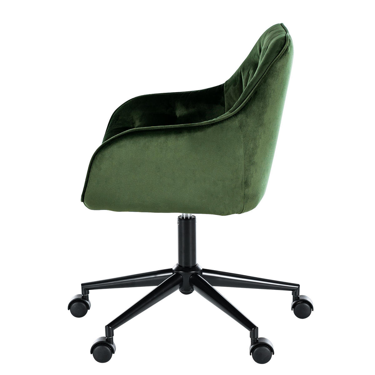 BÜROSTUHL - Dunkelgrün/Schwarz, Kunststoff/Metall (56/80/56cm) - home24