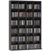 CD-REGAL DE-14442 für 456 CDs/336 DVDs, verstellbare Böden Schwarz - Schwarz, Holzwerkstoff (20/130.5/89cm) - ComfortXL