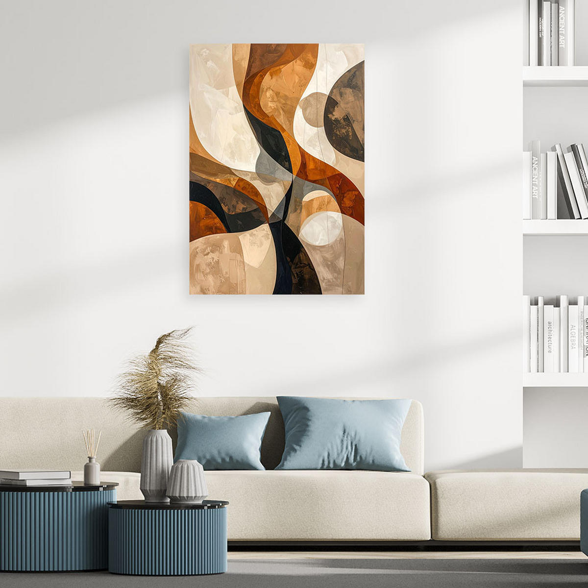 LEINWANDBILD Abstraktion 80x120cm - Beige, Textil (80/120cm) - Feeby