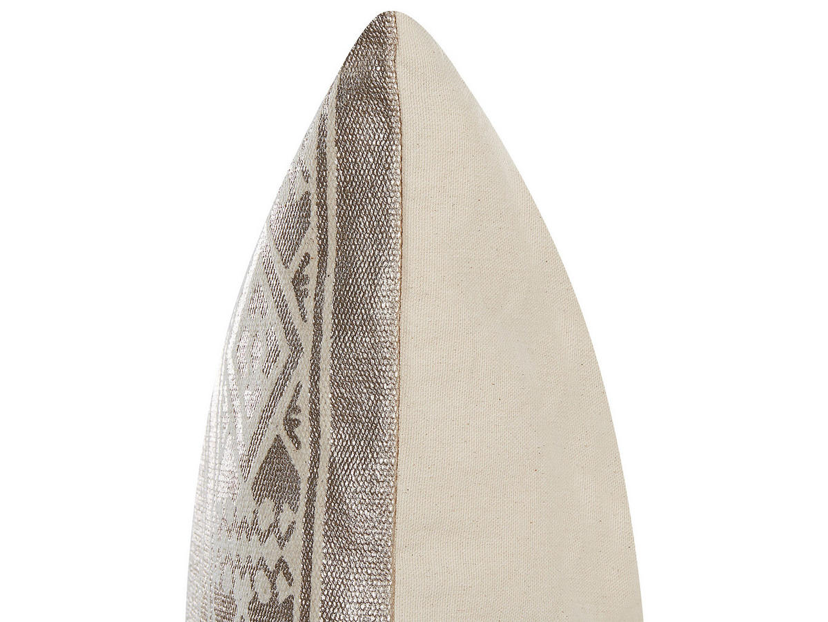 DEKOKISSEN 2er-Set Roségold 50/50 cm Oujda - Roségold, Naturmaterialien/Textil (50/50cm) - Beliani