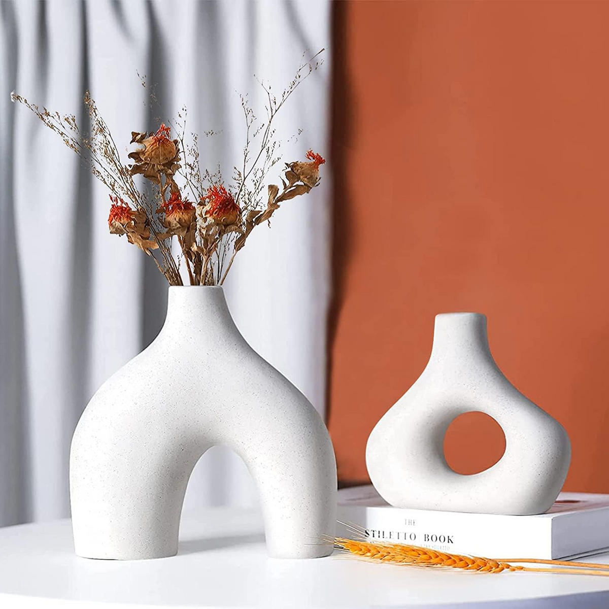 VASE Keramik - Weiß, Keramik (19cm) - LIBRATON