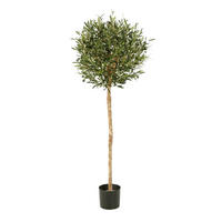 KUNSTBAUM Künstlicher Olivenbaum - Isa 140 cm - Grün, Kunststoff (140cm) - aplanta