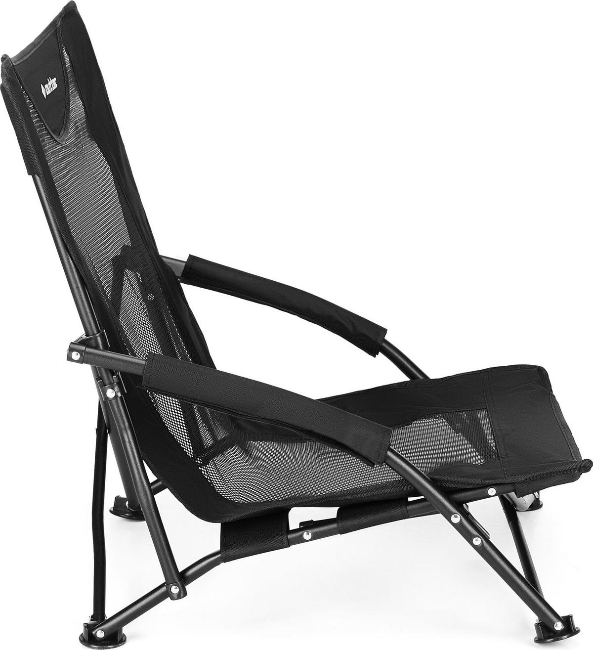 GARTENSTUHL mit Kissen, Klappbar, tot 120 kg - Schwarz, Textil (50.5/40cm) - Outtec