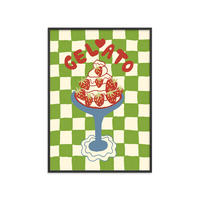 POSTER mit Rahmen Studio Dolci - Gelato - Schwarz/Grün, Holz/Papier (70/100cm) - Poster&Frame