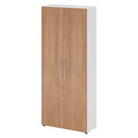 AKTENSCHRANK - 5 Ordnerhöhen 35/80/188 cm in Weiß/Nussbaumfarben - Nussbaumfarben/Weiß, Holzwerkstoff (80/188/35cm) - bümö