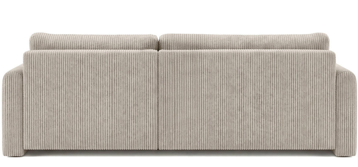 ECKSOFA Cora mit Schlaffunktion & Stauraum, Universell Rechts/Links, Creme Cord Chenille 250/82/160 cm - Beige/Creme, Kunststoff/Textil (250/160cm) - WFL GROUP
