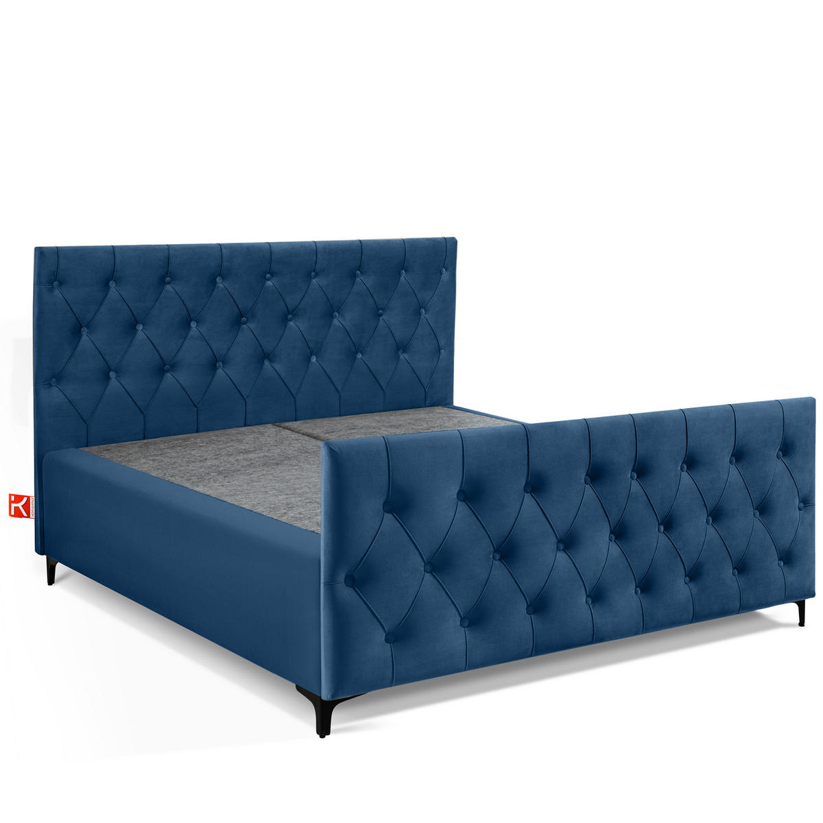 POLSTERBETT ARDEA, Marineblau - Schwarz/Dunkelblau, Holz/Holzwerkstoff (160/200cm) - KONSIMO®