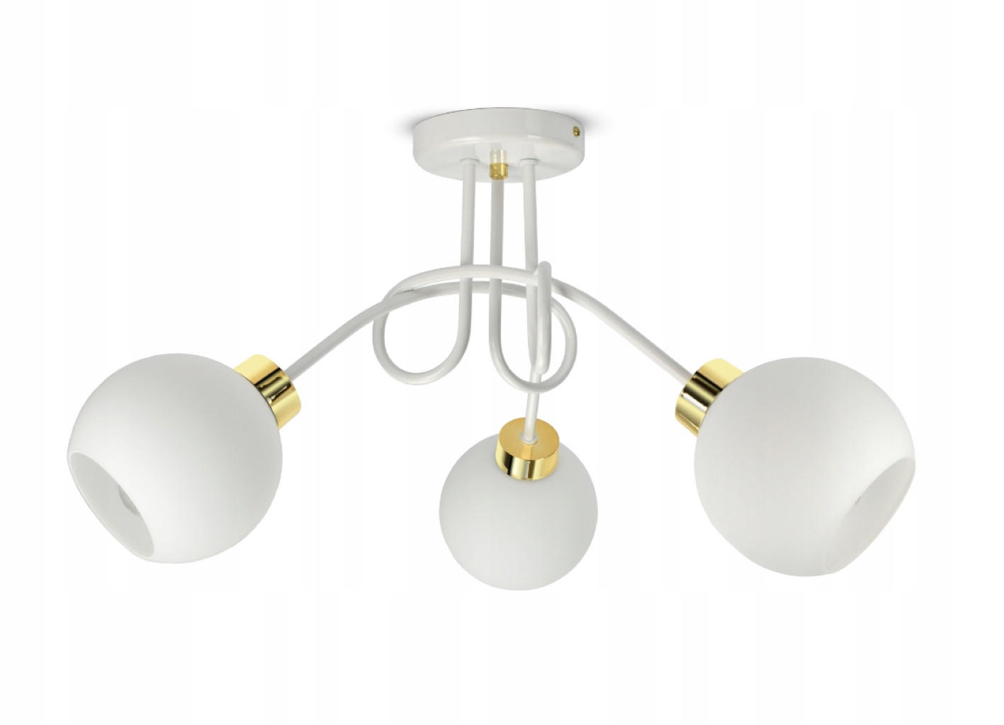 DECKENLEUCHTE GOLDGLAS - Goldfarben/Weiß, Glas/Metall (60/60/35cm) - kiki design