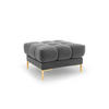 POUF Mamaia aus Samt hellgrau - Hellgrau, Textil (60/41/60cm) - Micadoni