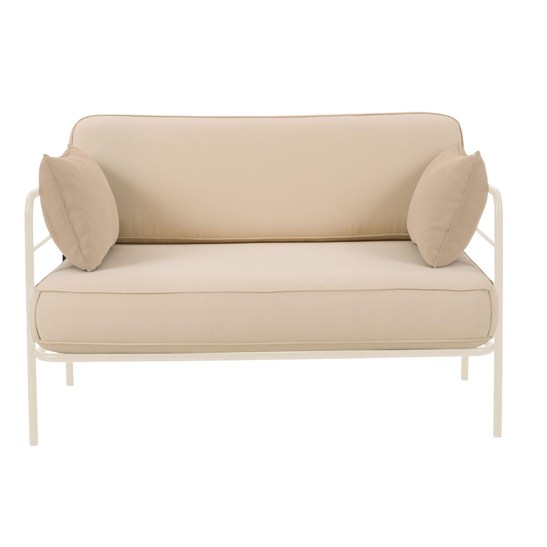 GARTEN-SOFA Preggel Beige/Creme 116 cm - Beige, Textil (116/80/71cm) - Selsey