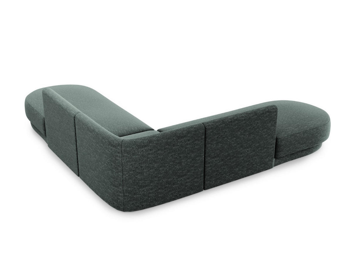 WENDBARES-ECKSOFA Miley aus Chenille-Stoff petrol 5 Sitzplätze - Petrol, Textil (248/248cm) - Micadoni