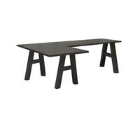 ECKSCHREIBTISCH Eda 5 230 x 160 x 75 Computertisch Graphit - Grau, Holz (230/160/75cm) - 58aufmkessel