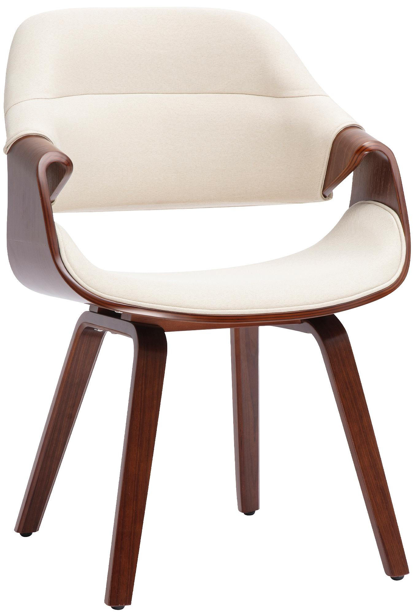 ESSZIMMERSTUHL Stoff Walnuss/Creme - Walnussfarben/Creme, Holz/Textil (62/87/60cm) - CLP