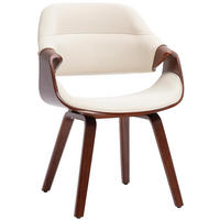 ESSZIMMERSTUHL Stoff Walnuss/Creme - Walnussfarben/Creme, Holz/Textil (62/87/60cm) - CLP