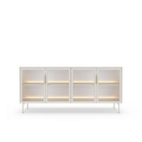 SIDEBOARD GLORIA 181,3x39,3x82,6 cm mit 4 Türen Kaschmir - Kaschmir, Holzwerkstoff (181.3/82.6/39.3cm) - MASSENO