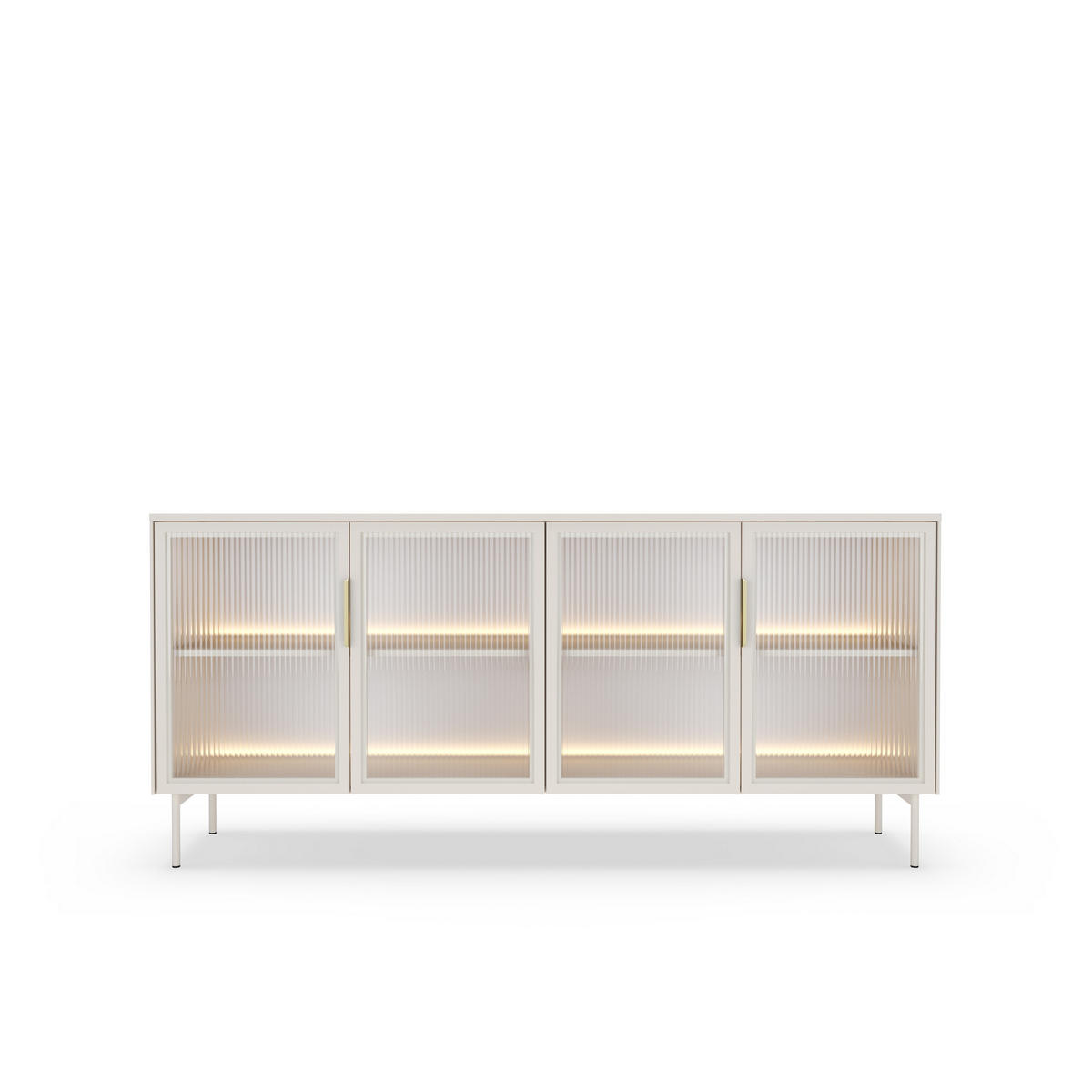 SIDEBOARD GLORIA 181,3x39,3x82,6 cm mit 4 Türen Kaschmir - Kaschmir, Holzwerkstoff (181.3/82.6/39.3cm) - MASSENO