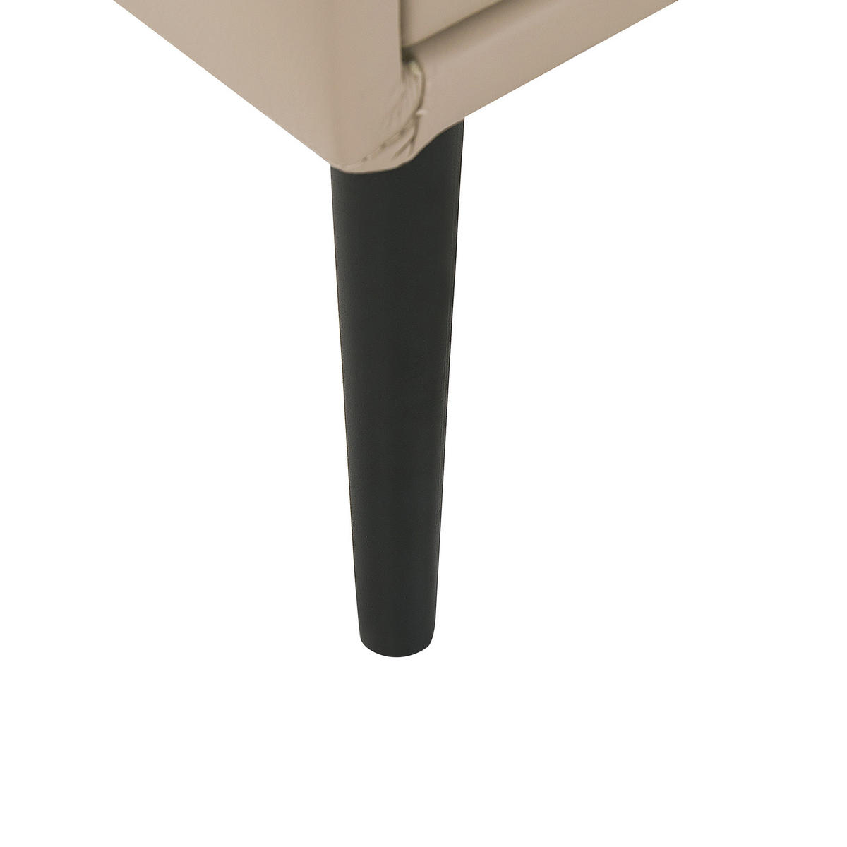 NACHTTISCH beige Kunstleder 2 Schubladen Essonne - Beige, Kunststoff/Textil (48/56/41cm) - Beliani