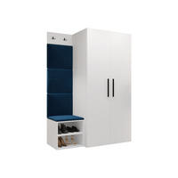 GARDEROBEN-SET Medi IV - Blau/Schwarz, Holzwerkstoff/Kunststoff (80/191/50cm) - MIRJAN24