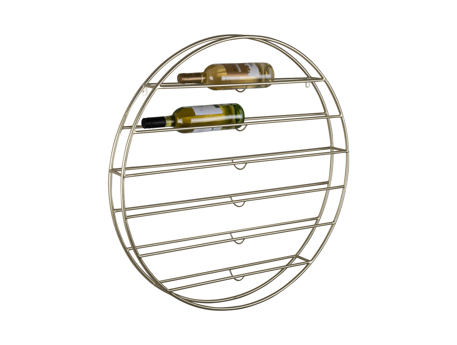 WEINREGAL Redondo 80/9/80 cm - Goldfarben, Metall (9/80/80cm) - Present Time