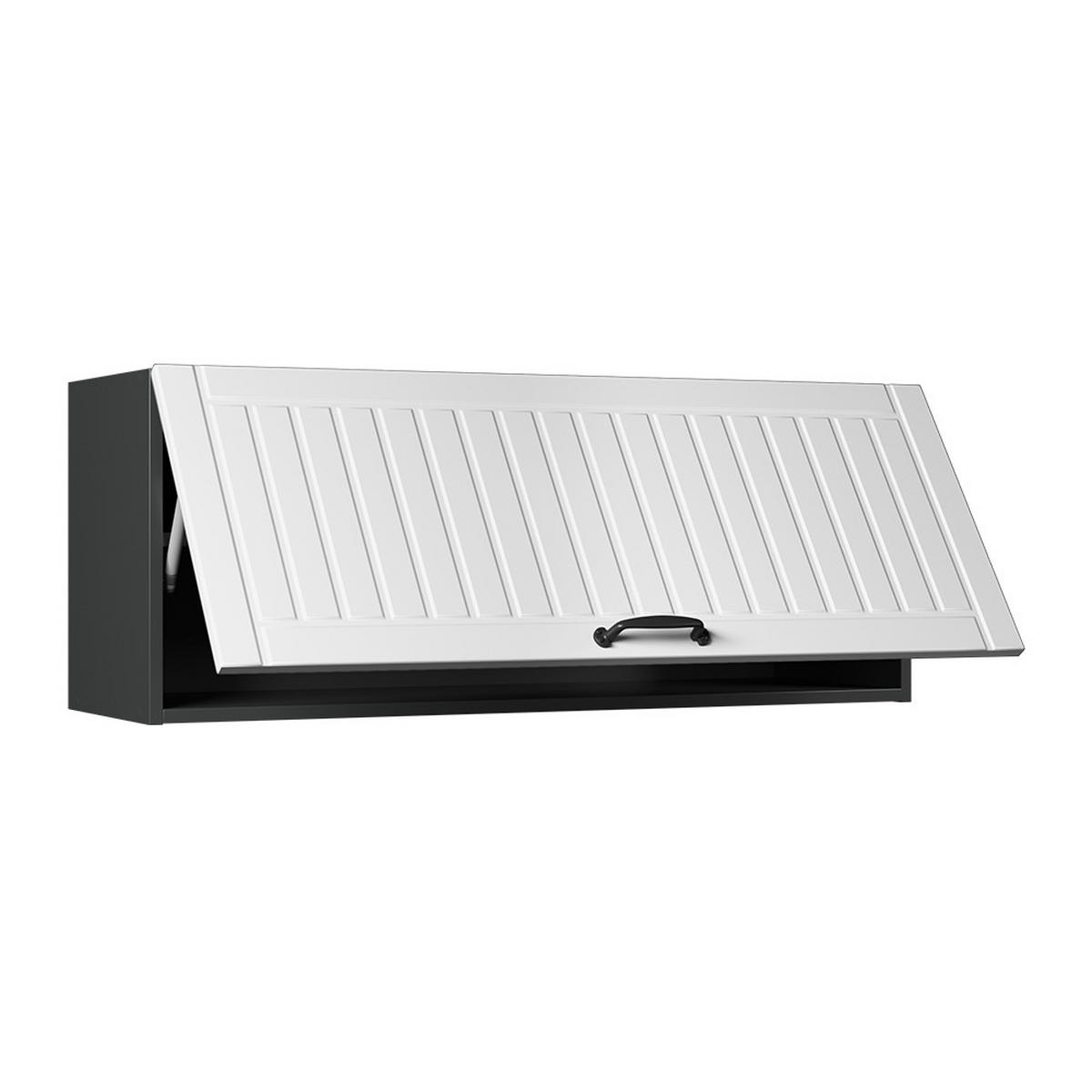 HÄNGESCHRANK Fame-Line, Weiß Landhaus/Anthrazit, 100 cm - Anthrazit/Weiß, Holzwerkstoff (100/40/34.1cm) - Vicco