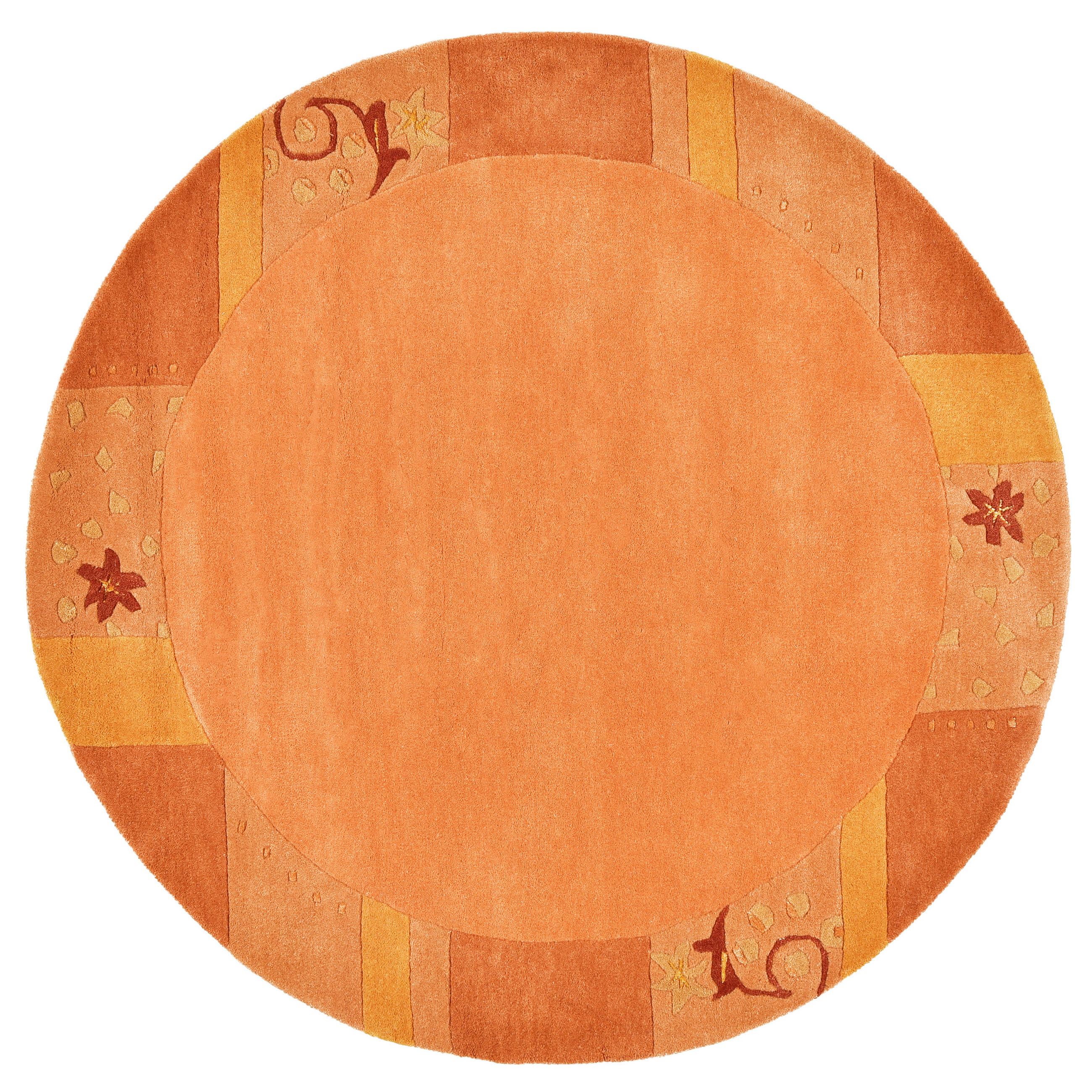 Theko Handtuftteppich Terracotta 150x150 cm