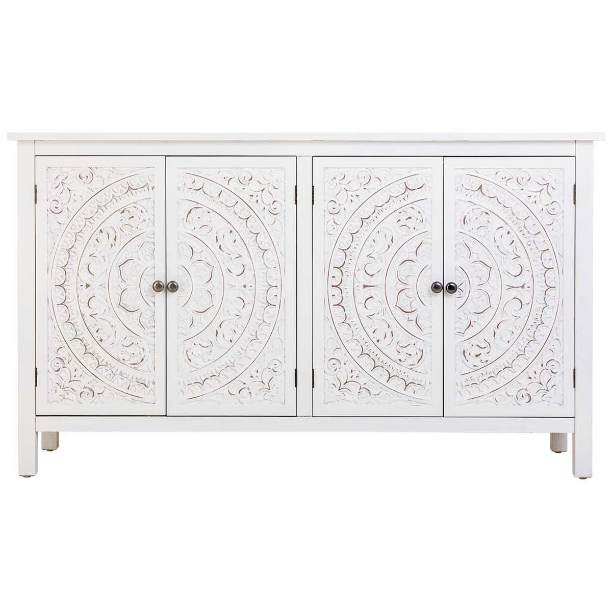 SIDEBOARD weißes 120x40x74 cm - Weiß, Holz (120/74/40cm) - Wanderlust