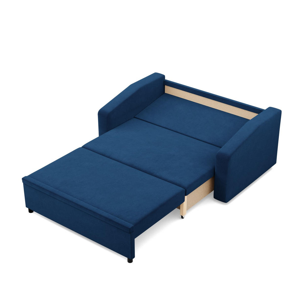 SOFA 2-SITZER MIT SCHLAFFUNKTION NEO, Dunkelblau - Blau, Textil (148/90/87cm)