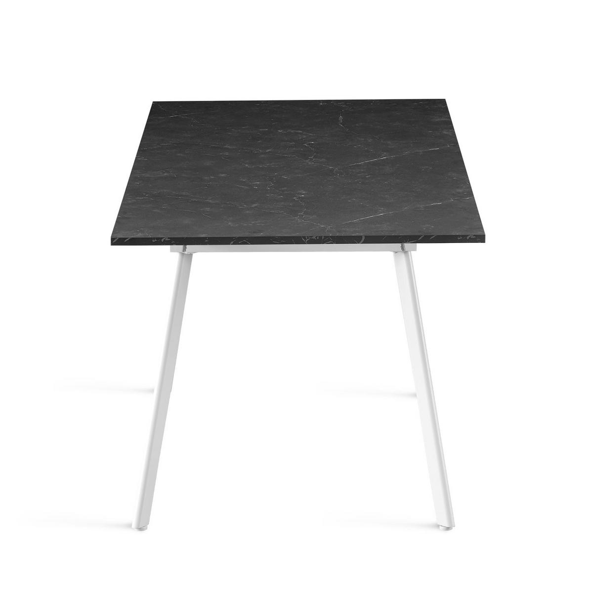 ESSTISCH OSKAR 120-160/80/76 cm Marmor-Schwarz - Schwarz, Holz (80/120/76cm) - B&D Home