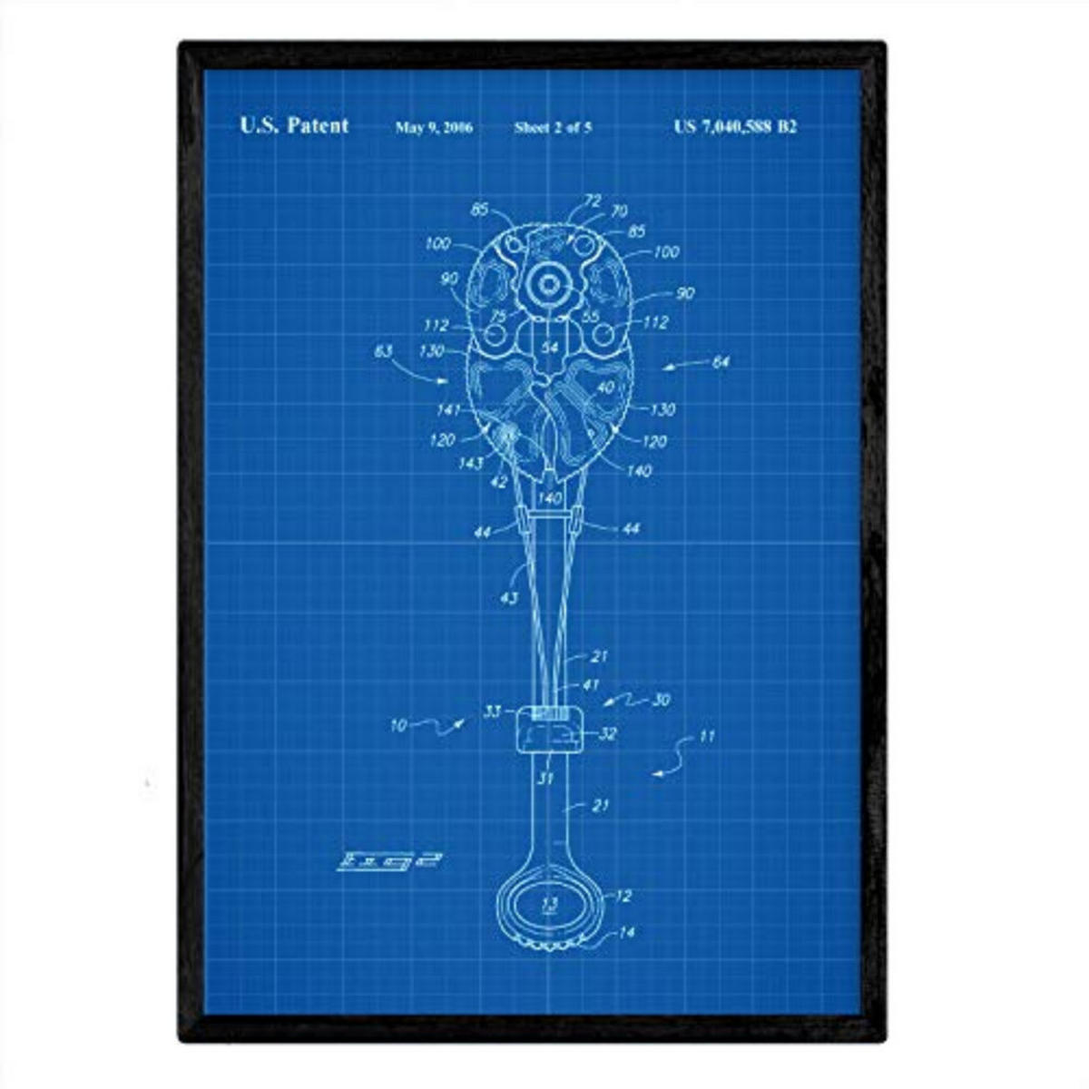 POSTER Patent Gri Klettern A3 Rahmenlos - Klar, Papier (29.7/5/42cm) - Nacnic