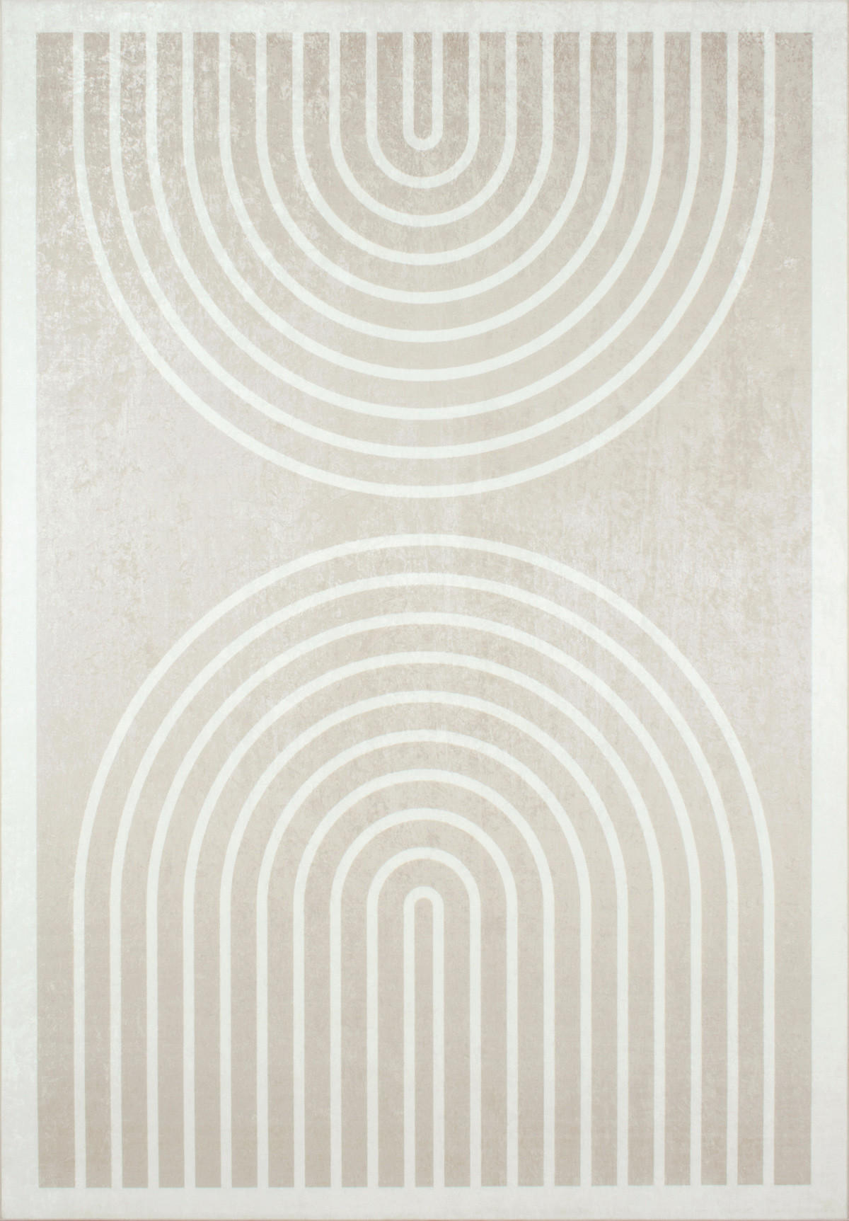 TEPPICH mit Bogenmuster in Beige Grege 160x230 cm - Beige, Textil (160/230cm) - Nazar Rugs