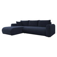 ECKSOFA Eliwo - Blau/Schwarz, Holz/Textil (252/158cm) - MIRJAN24