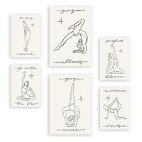 POSTER Set Mit 6 Yoga Musen 3 A3 & A4 Rahmenlos - Klar, Papier (29/3cm) - Nacnic