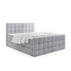 BOXSPRINGBETT Igante King Grau 160x200 cm mit Matrazen H3 & Topper - Grau, Holz (160/200cm) - Labett
