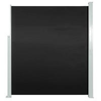 AUSZIEHBARE Seitenmarkise 160x500 cm Schwarz - Schwarz, Textil (5/160/500cm) - furnicato
