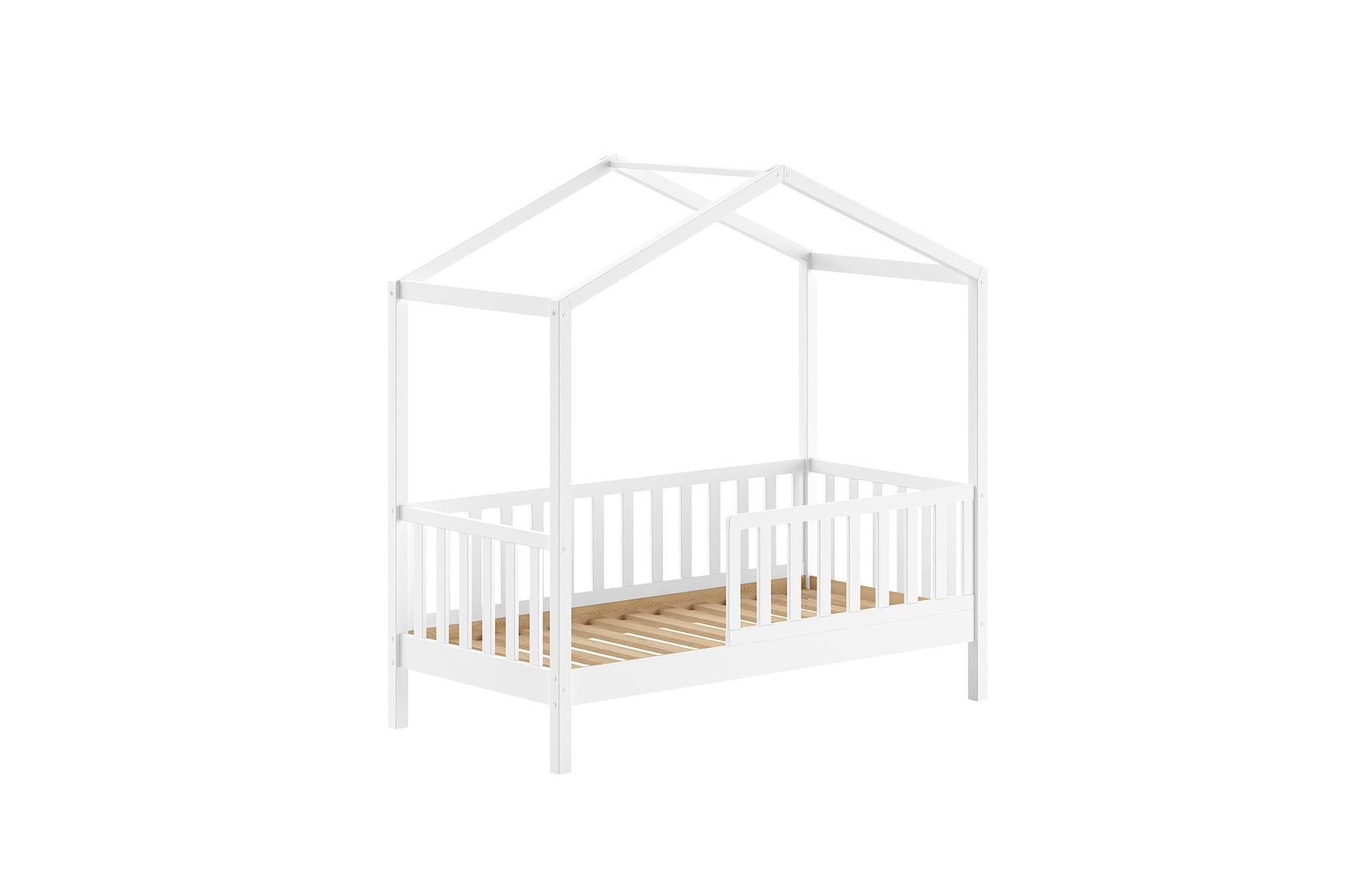 JUNIORBETT Karie 148x151x76 aus Massivholz in Weiß - Weiß, Holz (70/140cm) - 58aufmkessel