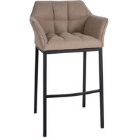 BARHOCKER Filz taupe - Taupe/Schwarz, Textil/Metall (64/110/48cm) - CLP