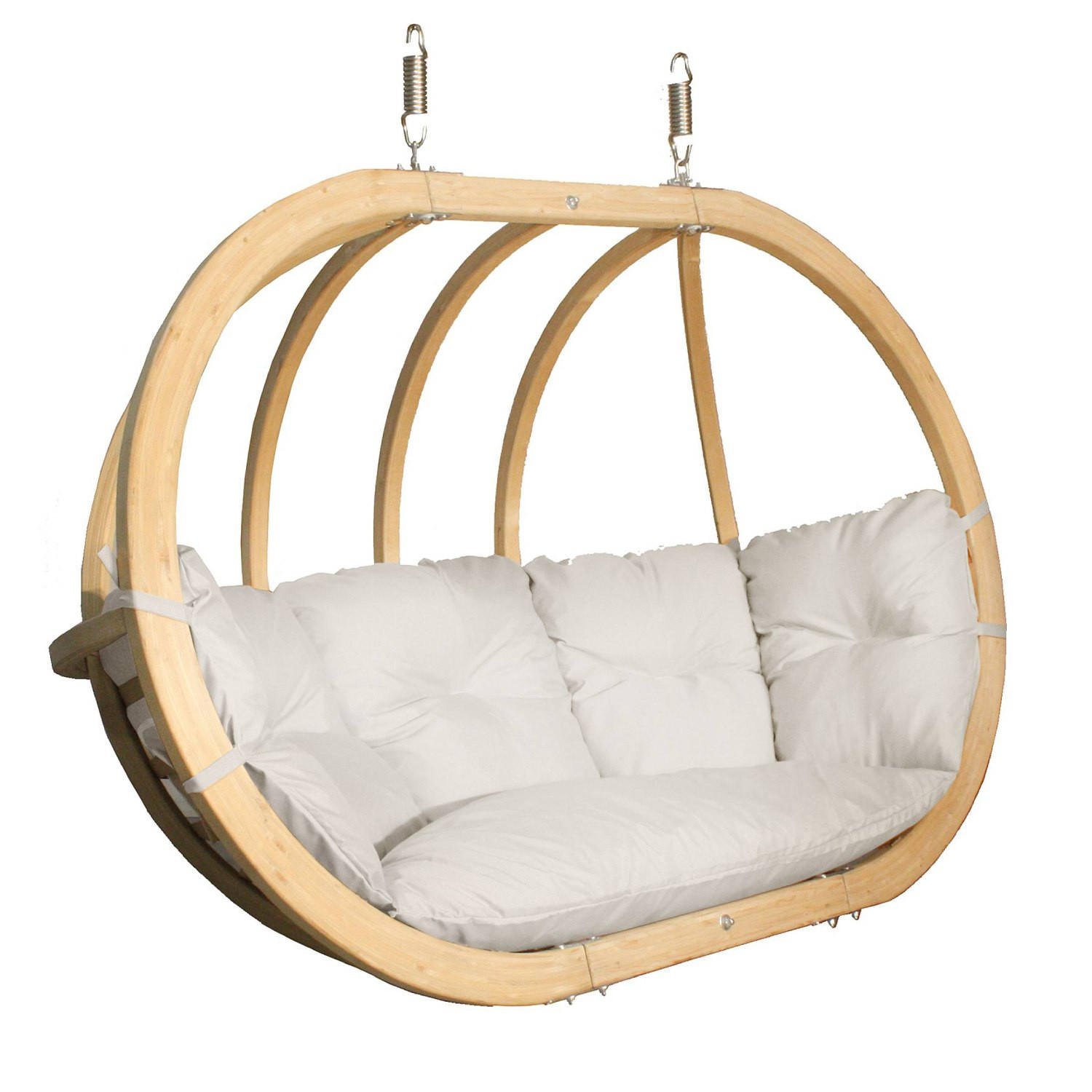 HÄNGESESSEL CALLISTO ,Creme - Creme, Holz/Textil (175/120/82cm) - KONSIMO®