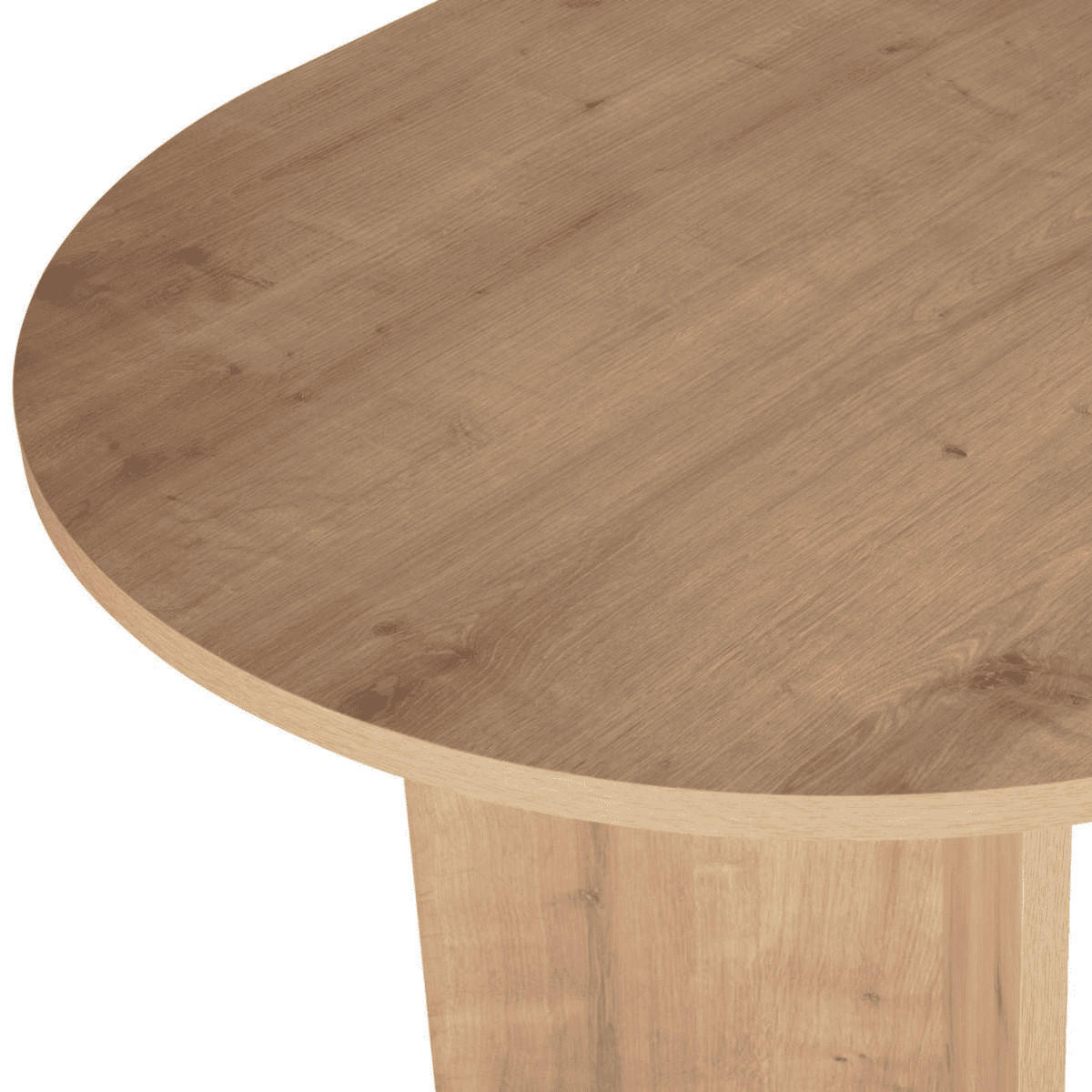 ESSTISCH mit ovaler Tischplatte L200 cm 90/200/75 cm - Eichefarben, Holzwerkstoff (200/90/75cm) - Calicosy