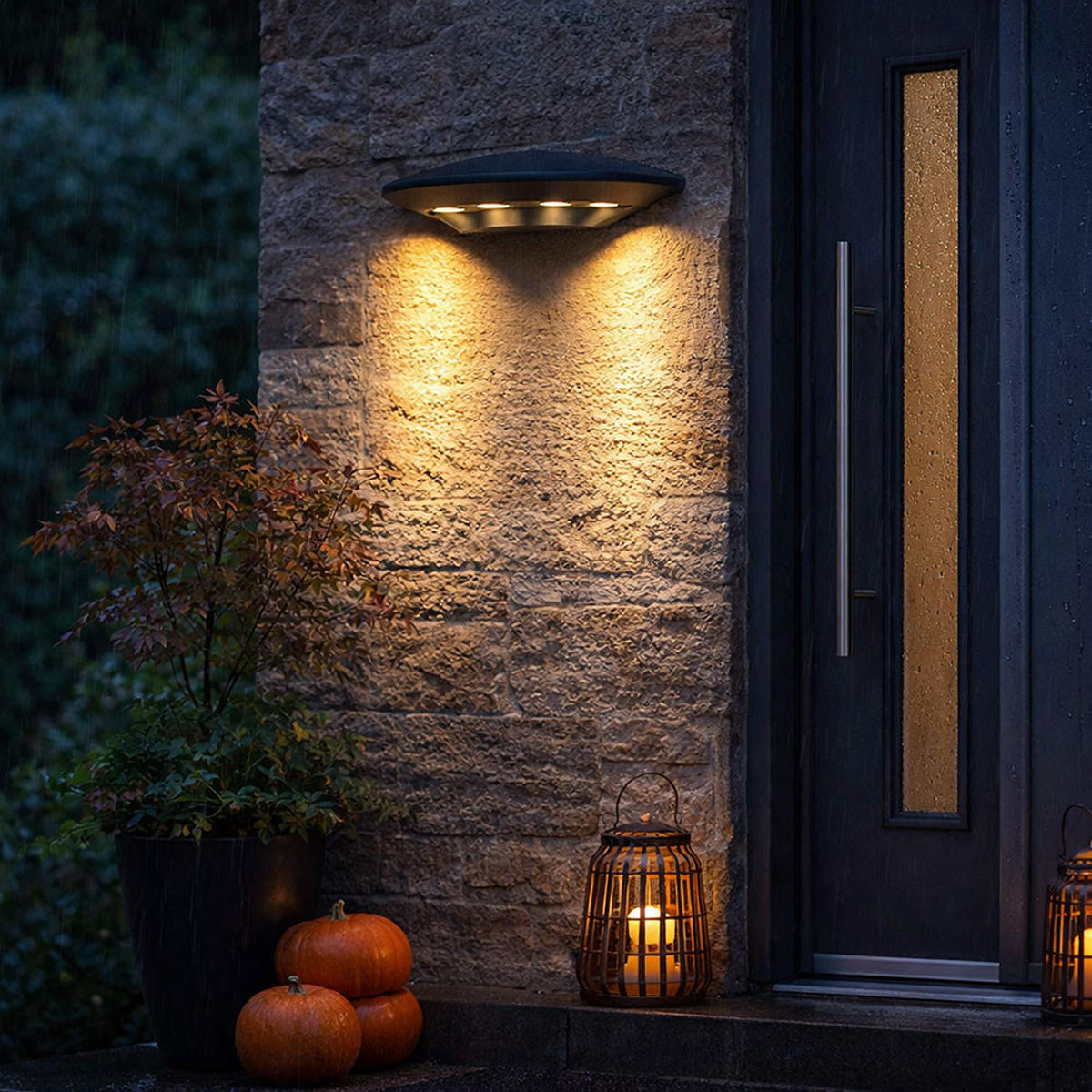 LED AUSSEN-WANDLEUCHTE ALU Anthrazit - Anthrazit, Metall (24.5/6.6/12.5cm) - Globo Lighting