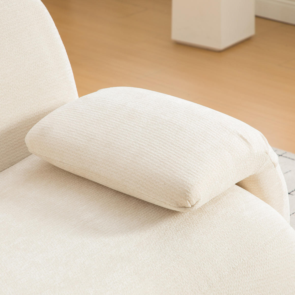 SESSEL DE-35120 mit Chenille-Bezug Beige - Beige, Textil (92.5/73.5/120cm) - ComfortXL
