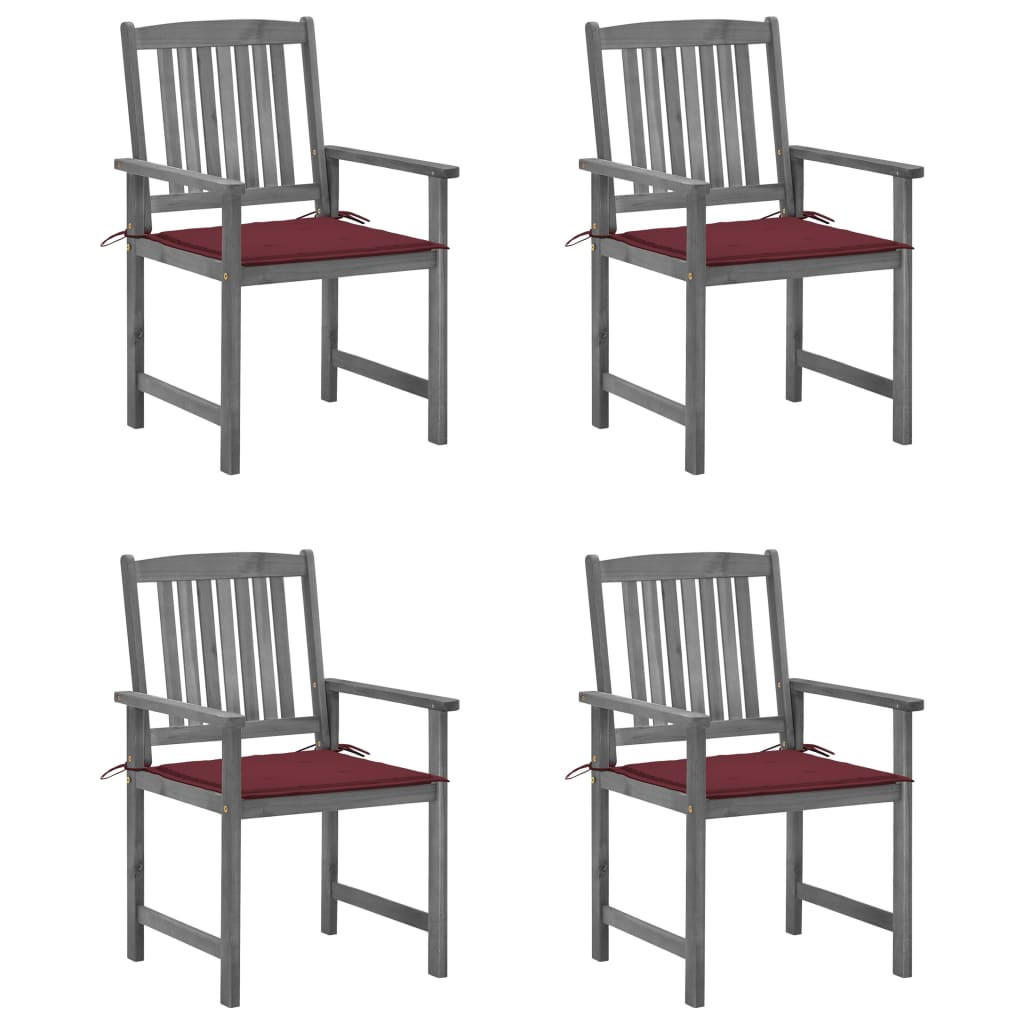 furnicato Gartenstühle Grau 61x92x57 cm