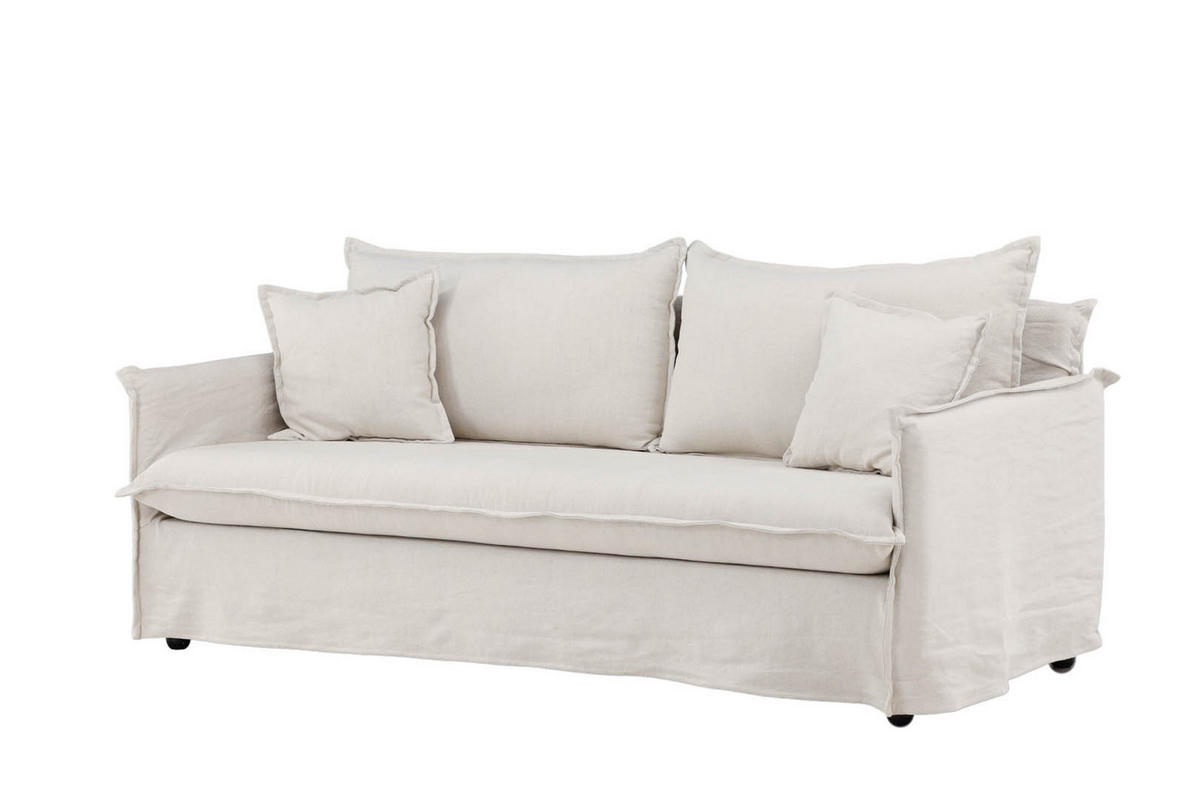 3-SITZER-SOFA beige - Beige, Textil (201/90/94cm) - ebuy24