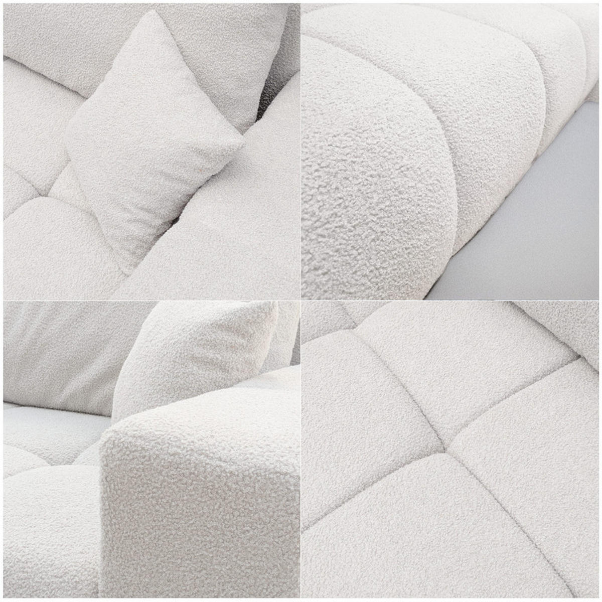 ECKSOFA OFI mit Schlaffunktion und Bettkasten Creme - Creme, Holzwerkstoff/Kunststoff (278/145cm) - Idohome
