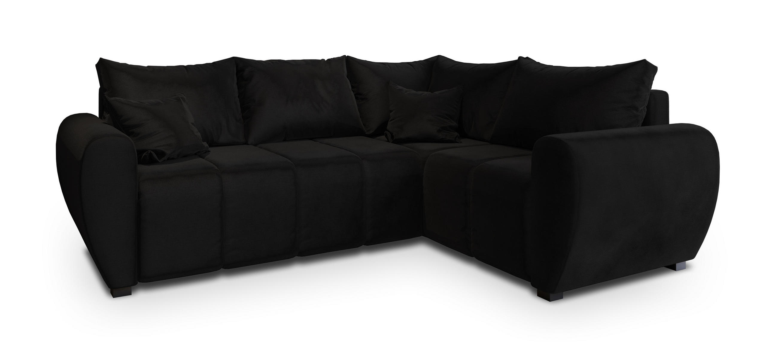 ROHOVÁ SEDAČKA MADISON černá - černá, dřevo/textil (235/175cm) - MASSENO