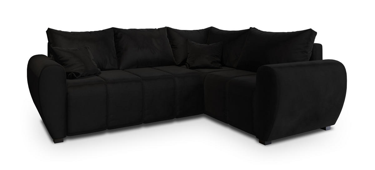 ROHOVÁ SEDAČKA MADISON černá - černá, dřevo/textil (235/175cm) - MASSENO