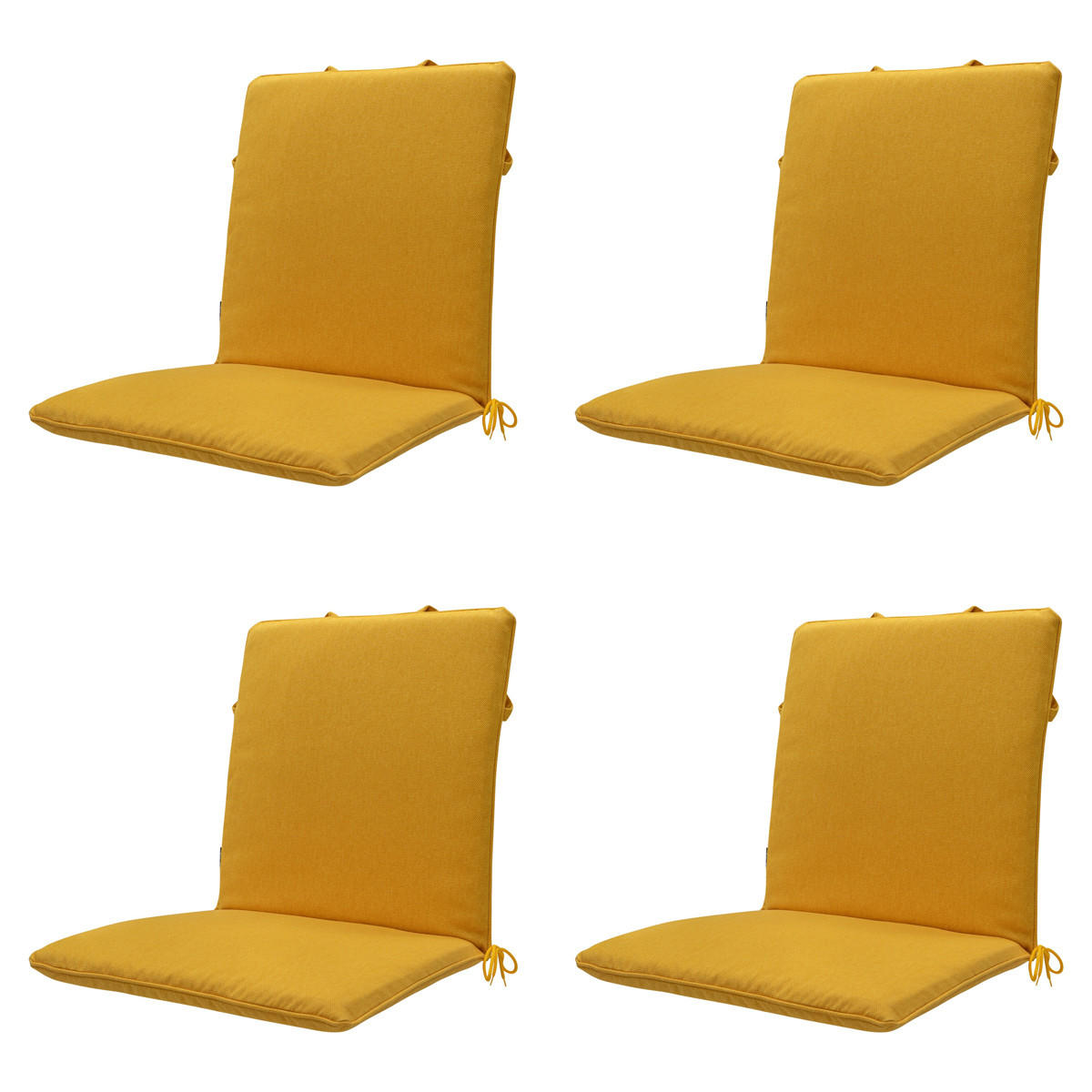 GARTENSTUHLKISSEN Canvas 97/49 cm 4er-Set - Gelb, Textil (49/6/97cm) - Madison