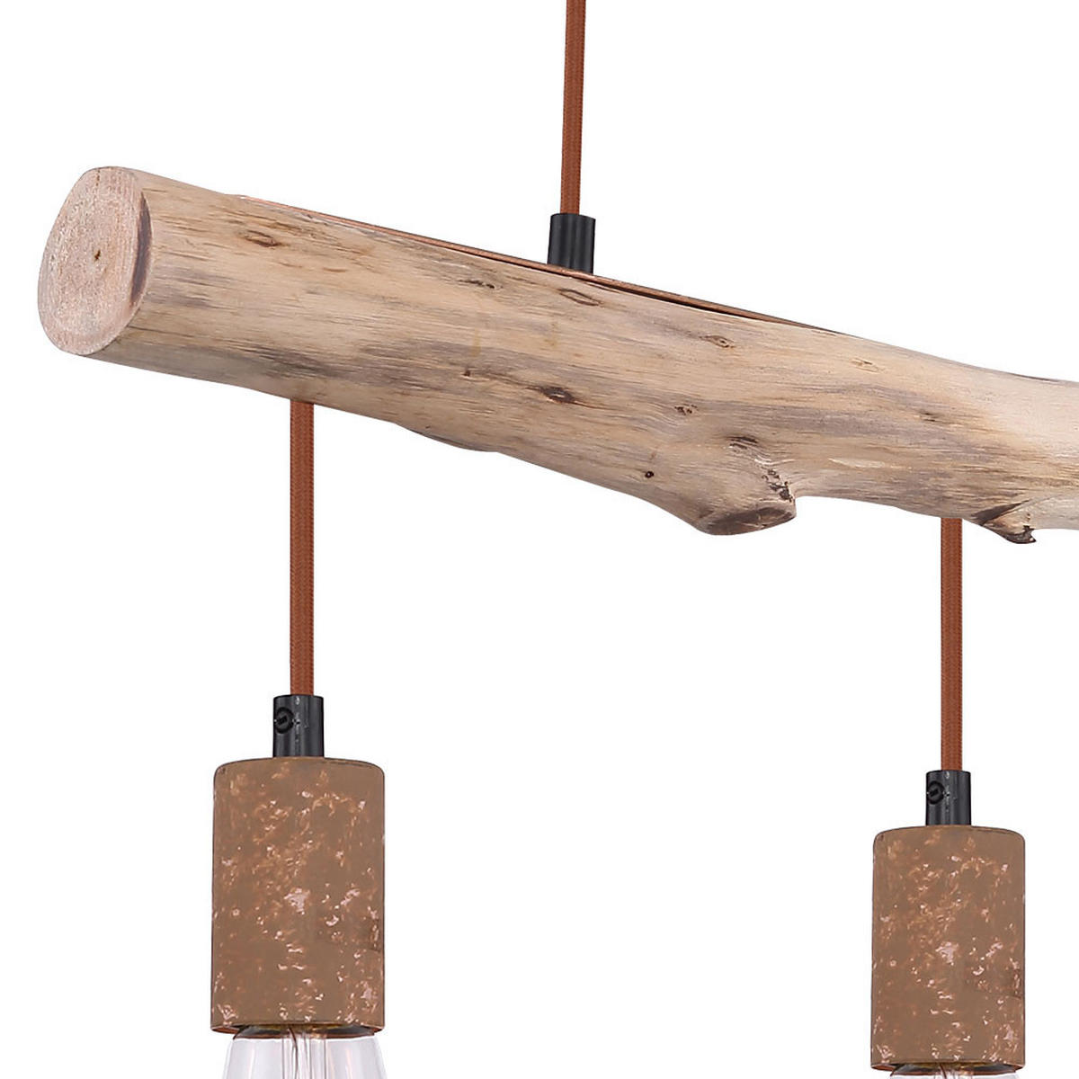 LED HÄNGELEUCHTE Jakob Braun Holzoptik - Braun, Holz (60/8.5/140cm) - Globo Lighting